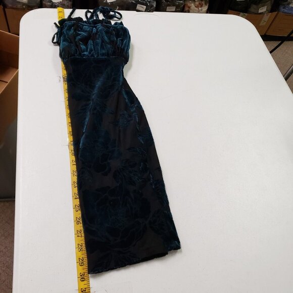 Forever 21 Whimsigoth Coquette Velvet Burnout Dress Size S Fairy Grunge Milkmaid - Picture 7 of 9